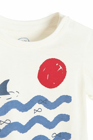 2 t-shirts - Bleu clair et blanc