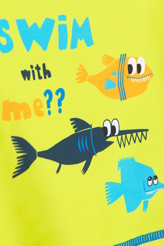 T-shirt et boxer de bain - Jaune et bleu