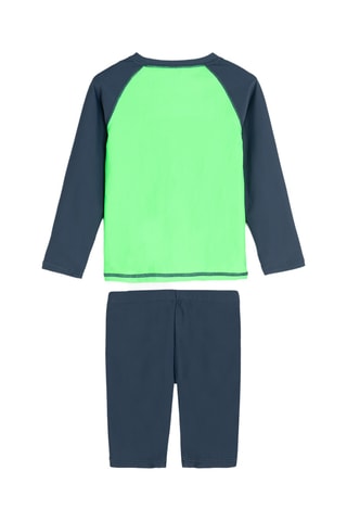 T-shirt et short de bain - Bleu marine et vert clair