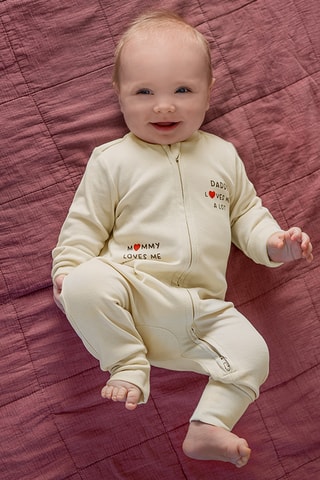 2 grenouillères - Blanc et taupe