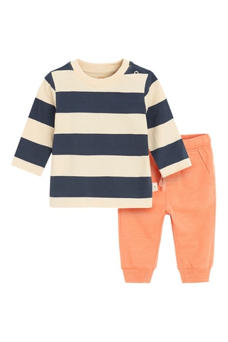 Sweat et pantalon - Ecru et orange