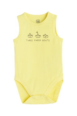 3 bodys - Jaune, ciel et blanc