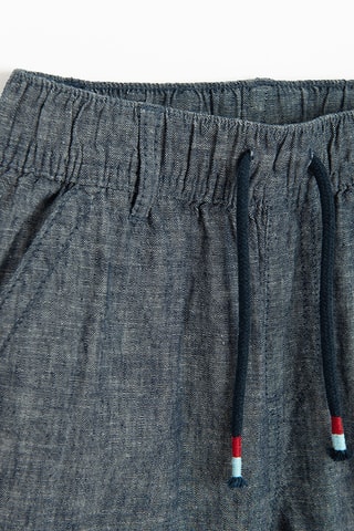 Pantalon en lin - Bleu marine