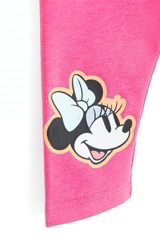 2 leggings Minnie et Daisy Disney - Blanc et fuchsia