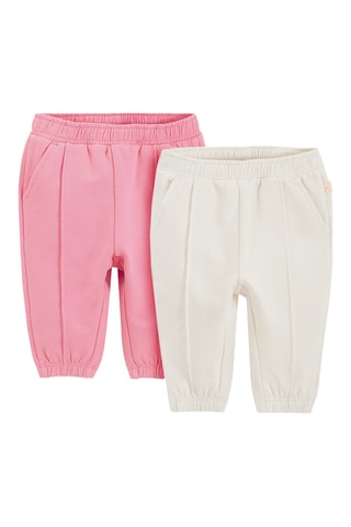 2 joggings - Rose et ivoire