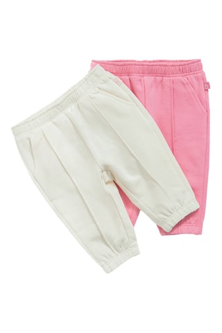 2 joggings - Rose et ivoire