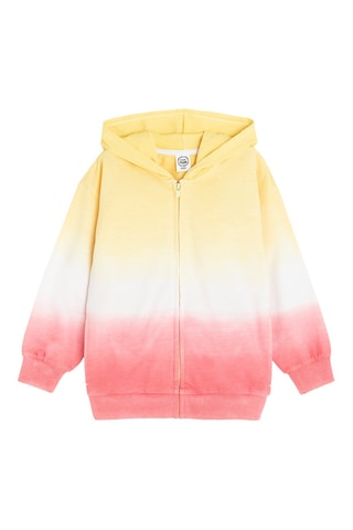Sweat à capuche tie and dye - Jaune et corail