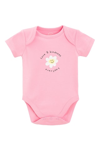 4 bodys - Bleu clair et rose