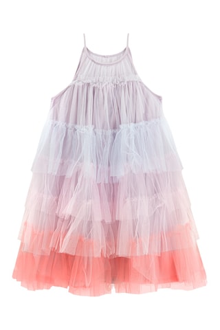 Robe volantée dip and dye - Violet