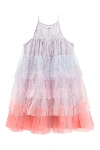 Robe volantée dip and dye - Violet