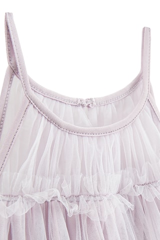 Robe volantée dip and dye - Violet