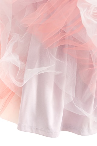 Robe volantée dip and dye - Violet