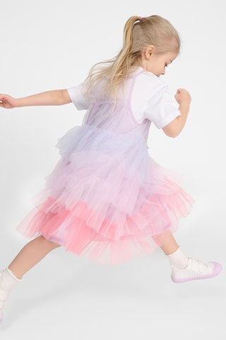 Robe volantée dip and dye - Violet