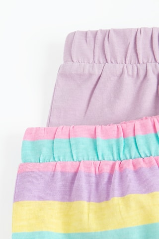 2 shorts - Jaune et mauve