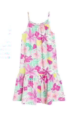 Robe - Fuchsia et turquoise