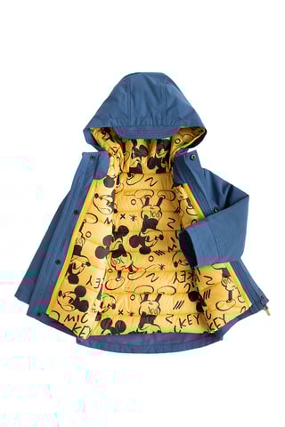 Parka 2-en-1 Mickey Disney - Bleu marine et jaune