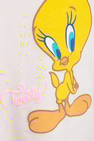 T-shirt Titi Titi et Grosminet Looney Tunes - Rose poudré