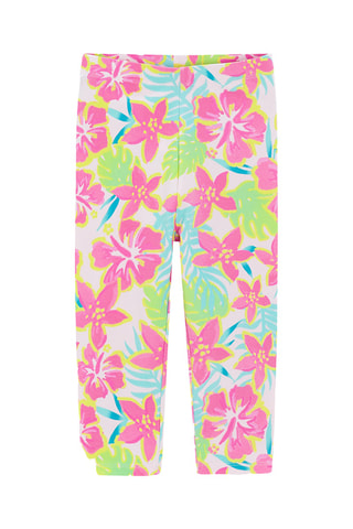 2 leggings - Rose et blanc