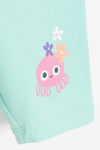 3 leggings - Rose et vert d’eau