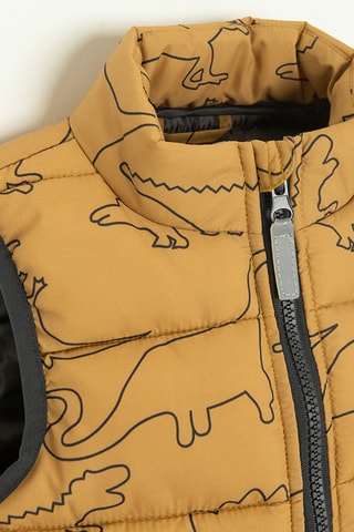 Doudoune sans manches - Marron clair et anthracite