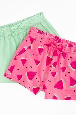 2 shorts - Rose et vert d'eau