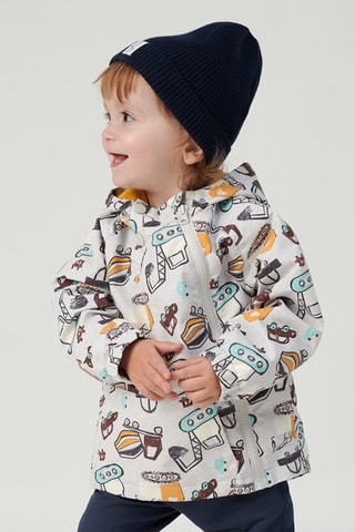 Veste à capuche - Blanc et anthracite