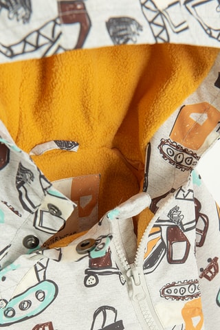 Veste à capuche - Blanc et anthracite