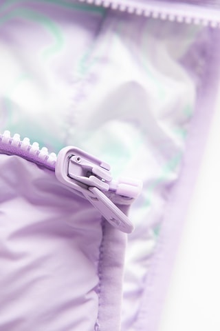 Doudoune réversible à capuche - Violet et blanc