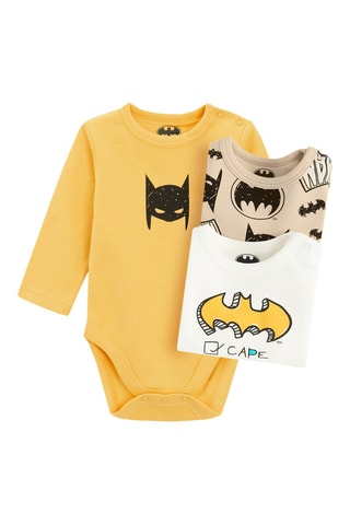 3 bodys Batman La Ligue des Justiciers DC Comics - Jaune et marron