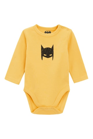 3 bodys Batman La Ligue des Justiciers DC Comics - Jaune et marron