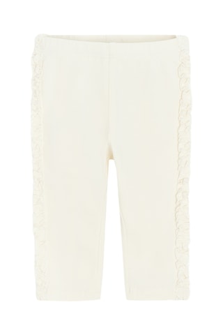 3 leggings - Corail et écru