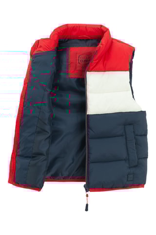 Doudoune sans manches - Bleu marine et rouge