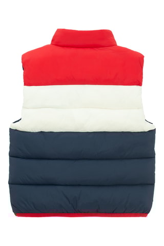 Doudoune sans manches - Bleu marine et rouge