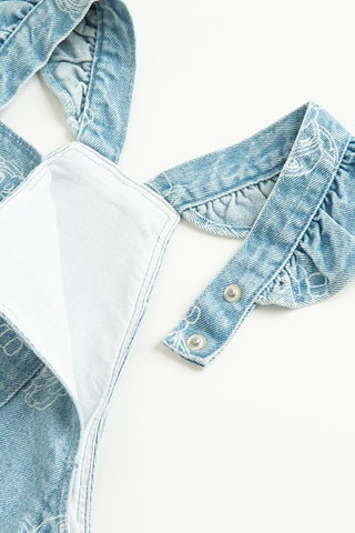 Robe salopette en jean Stella Pat’ Patrouille - Ciel