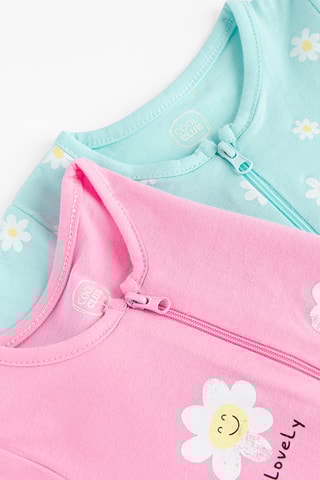 2 combinaisons - Rose et vert d'eau