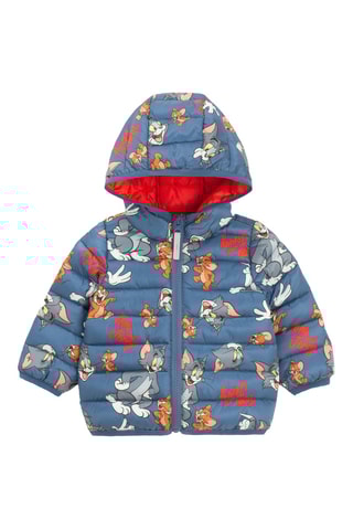 Doudoune à capuche Tom et Jerry - Indigo