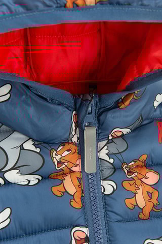 Doudoune à capuche Tom et Jerry - Indigo