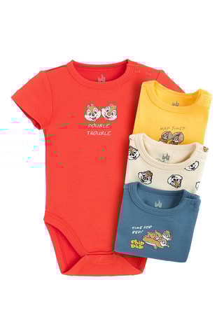 4 bodys Tic et Tac Disney - Rouge et jaune