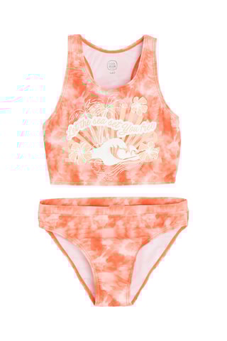 Maillot 2 pièces tie and dye - Orange