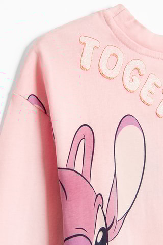 T-shirt Lilo et Angel Lilo et Stitch Disney - Rose