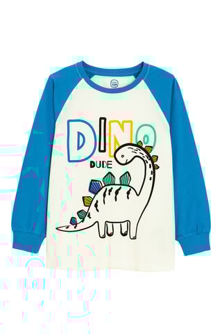 Pyjama - Blanc et bleu roi