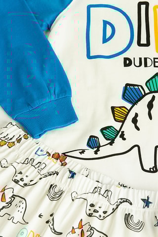 Pyjama - Blanc et bleu roi