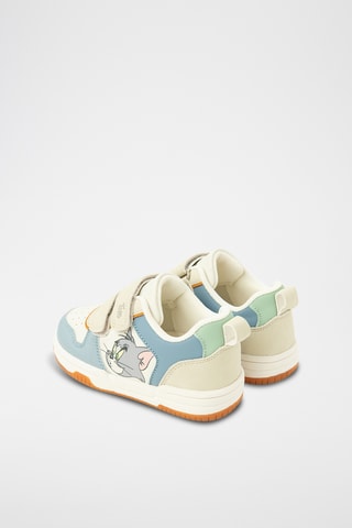 Baskets Tom et Jerry - Blanc et ciel