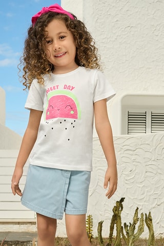 Jupe-short en jean - Ciel