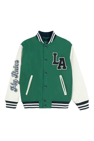 Teddy à capuche - Vert et blanc