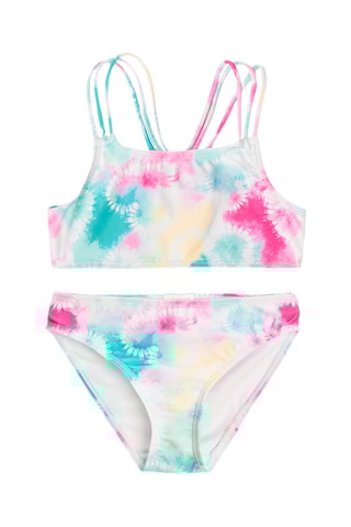Maillot 2 pièces tie and dye - Blanc