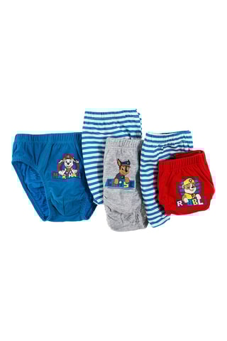 5 slips Pat’ Patrouille - Bleu clair et gris clair chiné