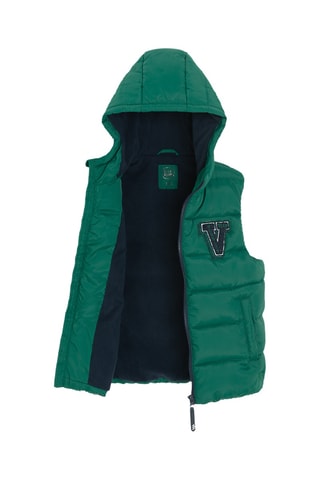 Doudoune sans manches à capuche - Vert foncé