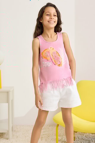 Short en lin - Blanc