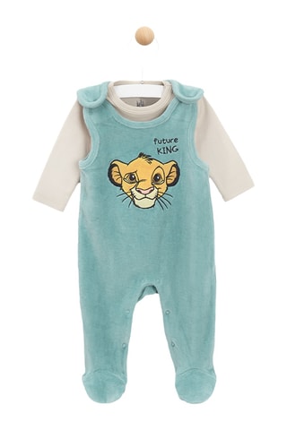 Grenouillère et body Simba Le Roi Lion Disney - Turquoise